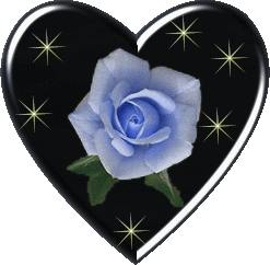 coeur fleur bleue